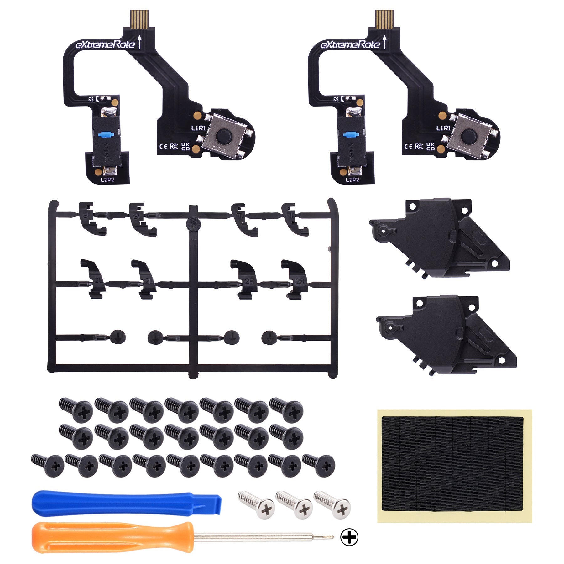 eXtremeRate Micro Switch - Light Version Tactile Clicky Hair Trigger Kit V2 for PS5 Controller BDM-010/020 Shoulder Buttons, Ergonomic Micro Switches L2R2 Tactile L1R1 Mouse Click for PS5 Controller eXtremeRate