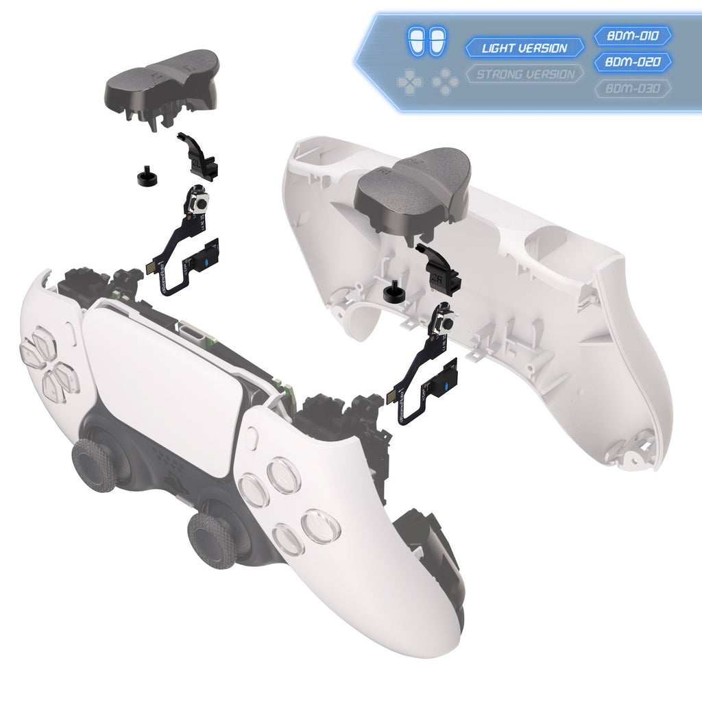 eXtremeRate Micro Switch - Light Version Tactile Clicky Hair Trigger Kit V2 for PS5 Controller BDM-010/020 Shoulder Buttons, Ergonomic Micro Switches L2R2 Tactile L1R1 Mouse Click for PS5 Controller eXtremeRate