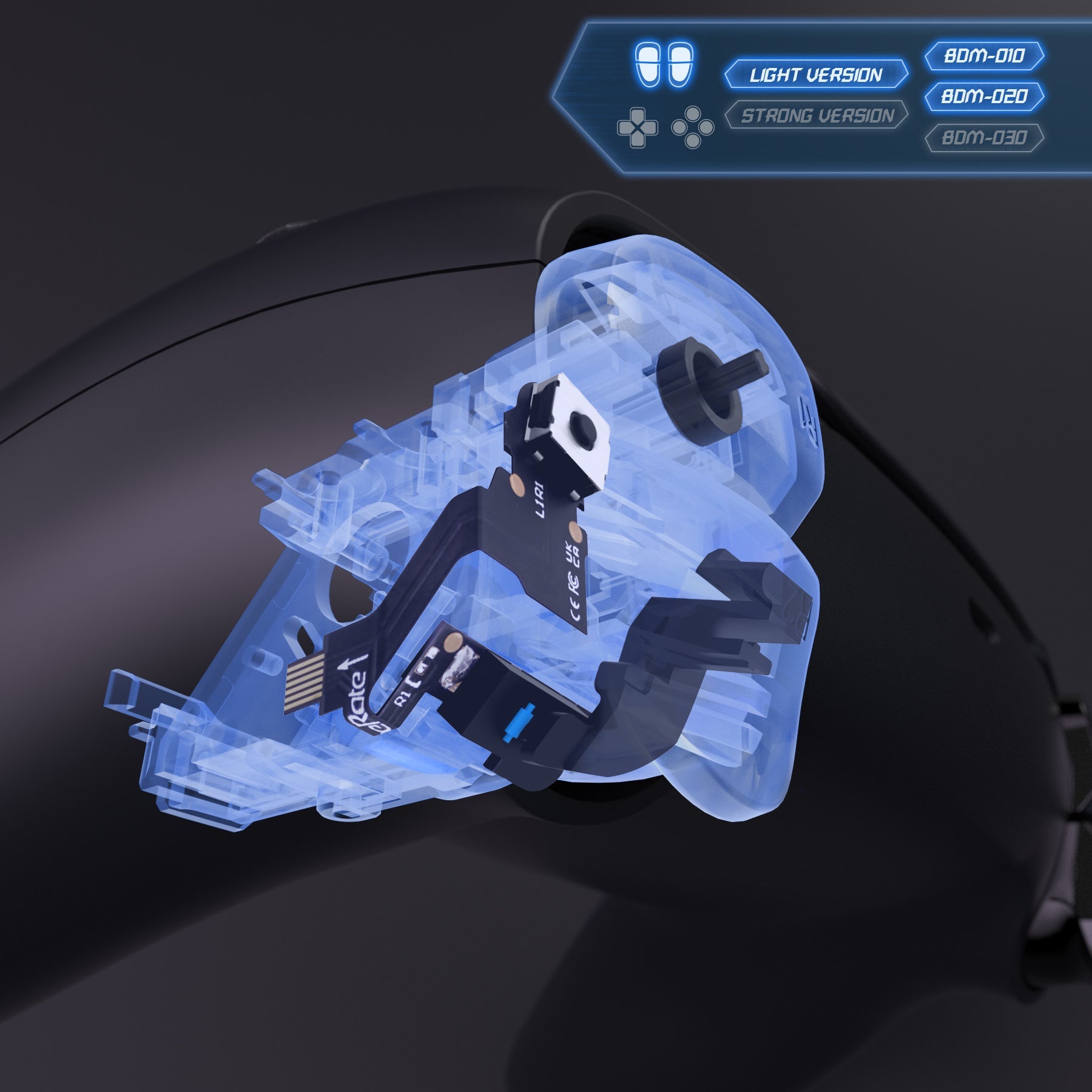 eXtremeRate Micro Switch - Light Version Tactile Clicky Hair Trigger Kit V2 for PS5 Controller BDM-010/020 Shoulder Buttons, Ergonomic Micro Switches L2R2 Tactile L1R1 Mouse Click for PS5 Controller eXtremeRate