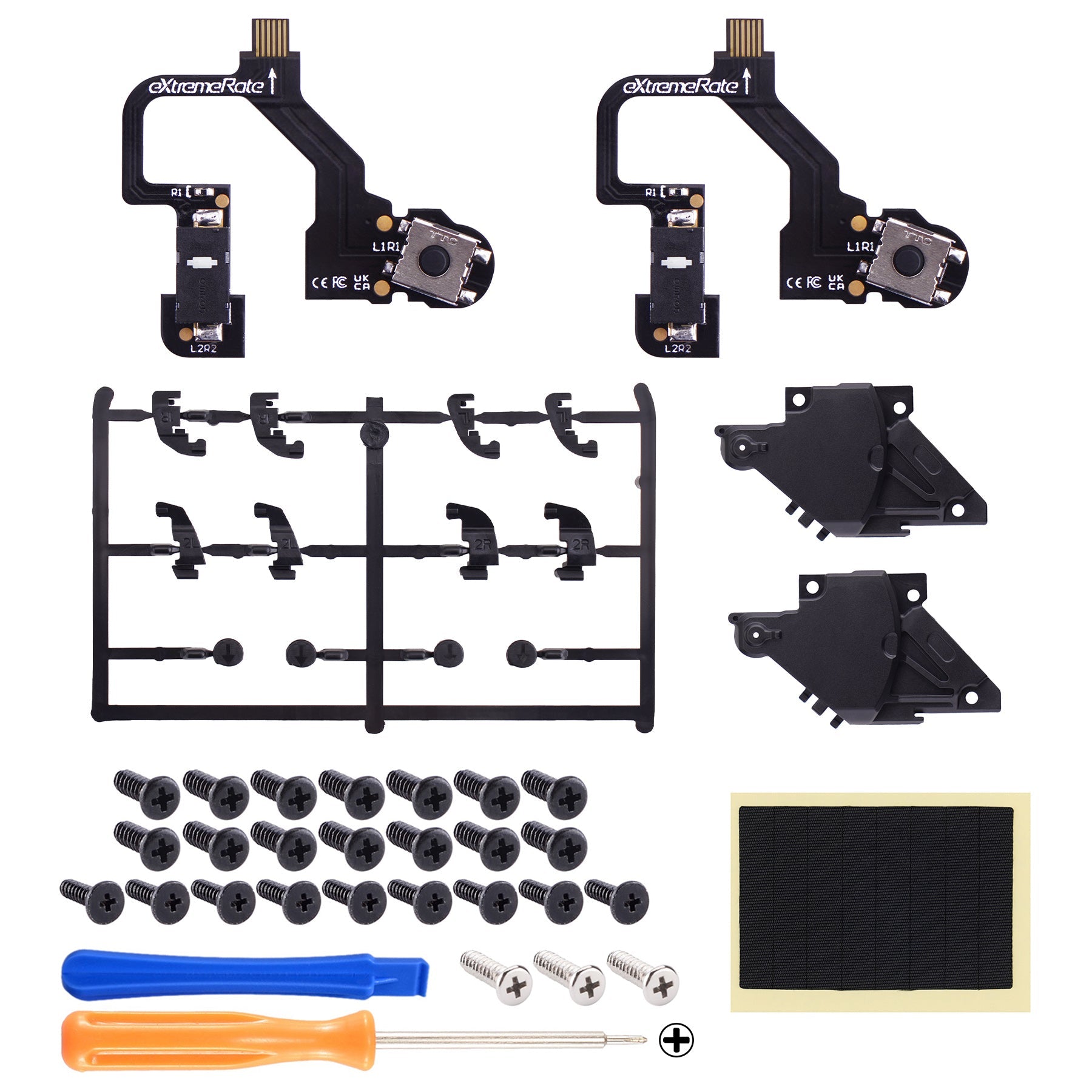 eXtremeRate Micro Switch - Strong Version Tactile Clicky Hair Trigger Kit V2 for PS5 Controller BDM-010/020 Shoulder Buttons, Ergonomic Micro Switches L2R2 Tactile L1R1 Mouse Click for PS5 Controller eXtremeRate