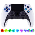 eXtremeRate Multi-Colors Luminated Buttons D&F LED Kit for PS5 Edge Controller - Black Classical Symbols Buttons eXtremeRate