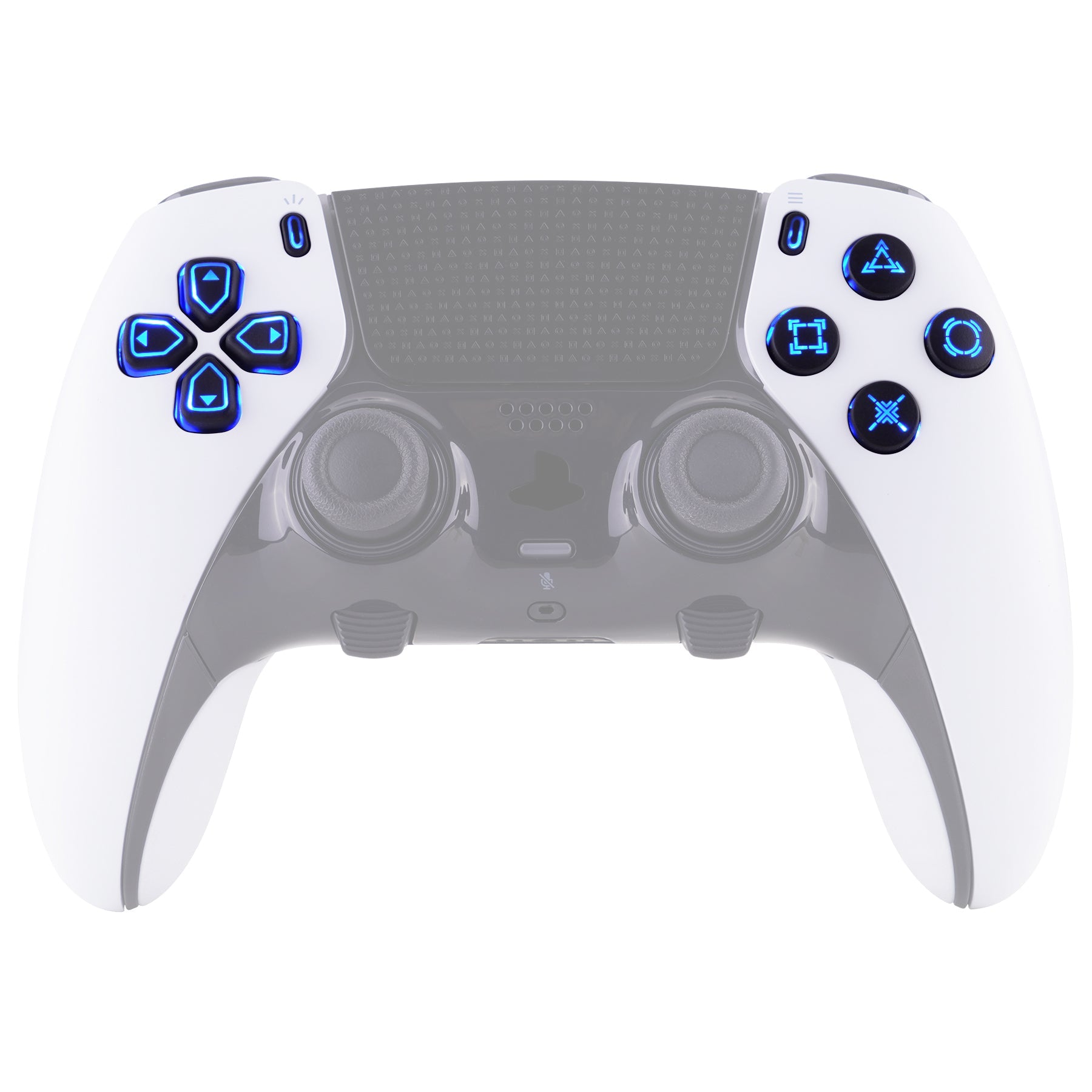 eXtremeRate Multi-Colors Luminated Buttons D&F LED Kit for PS5 Edge Controller - Black Classical Symbols Buttons eXtremeRate