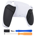 eXtremeRate Performance Grip Replacement Back Housing Bottom Shell Compatible with PS5 Controller BDM-010/020/030/040/050 - Rubberized Black White eXtremeRate