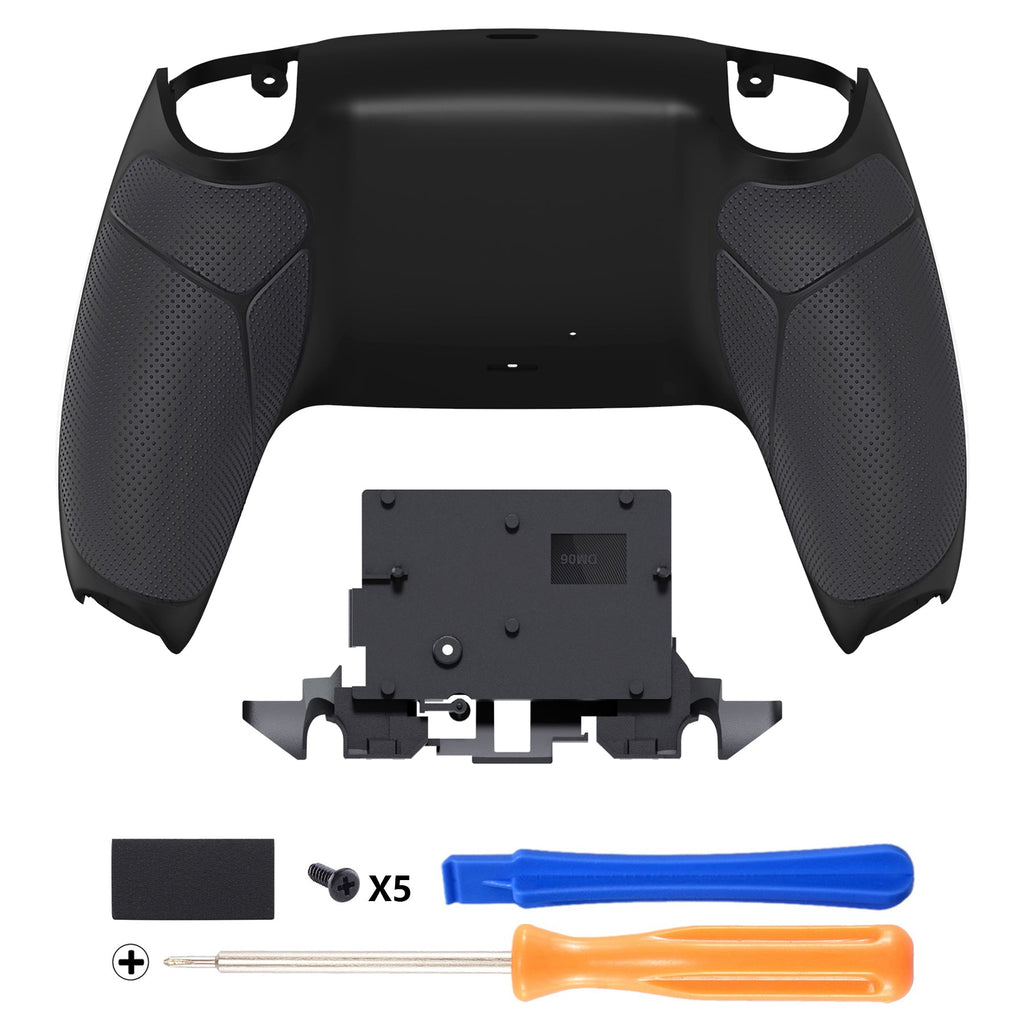 eXtremeRate Performance Grip Replacement Back Housing Bottom Shell for PS5 Controller BDM-010/020/030/040/050/060 - Rubberized Black eXtremeRate