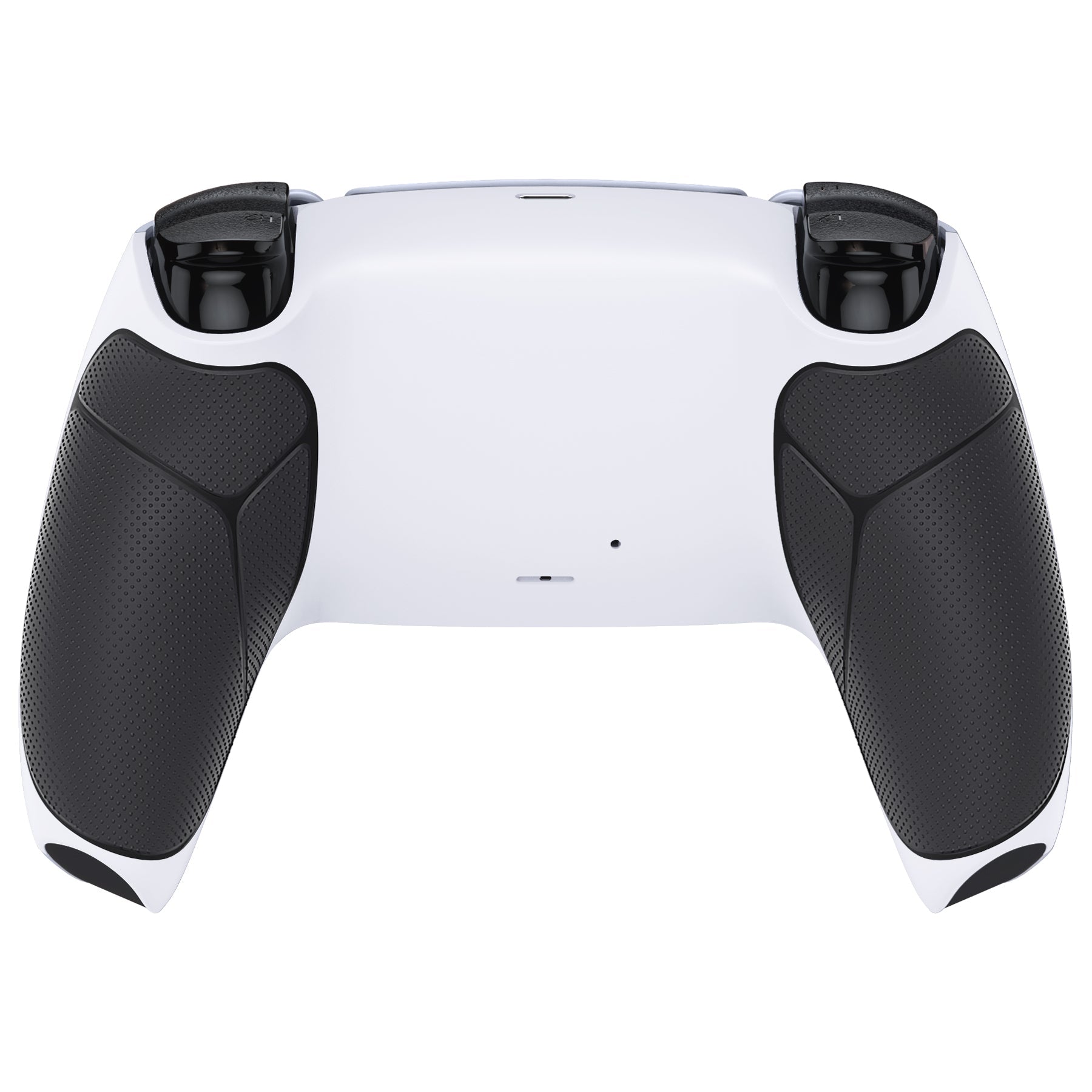 eXtremeRate Performance Grip Replacement Back Housing Bottom Shell for PS5 Controller BDM-010/020/030/040/050/060 - Rubberized Black White eXtremeRate