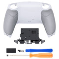 eXtremeRate Performance Grip Replacement Back Housing Bottom Shell for PS5 Controller BDM-010/020/030/040/050/060 - Rubberized White eXtremeRate