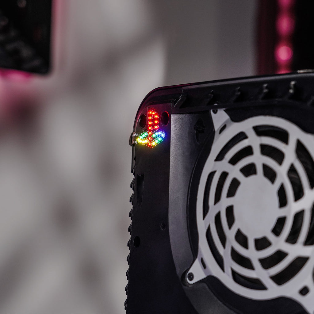 eXtremeRate RGB RAINBOW Logo LED Kit for PS5 Disc & Digital Edition Console (2020 CFI-1 Series) - 7 Colors 40 Effects eXtremeRate