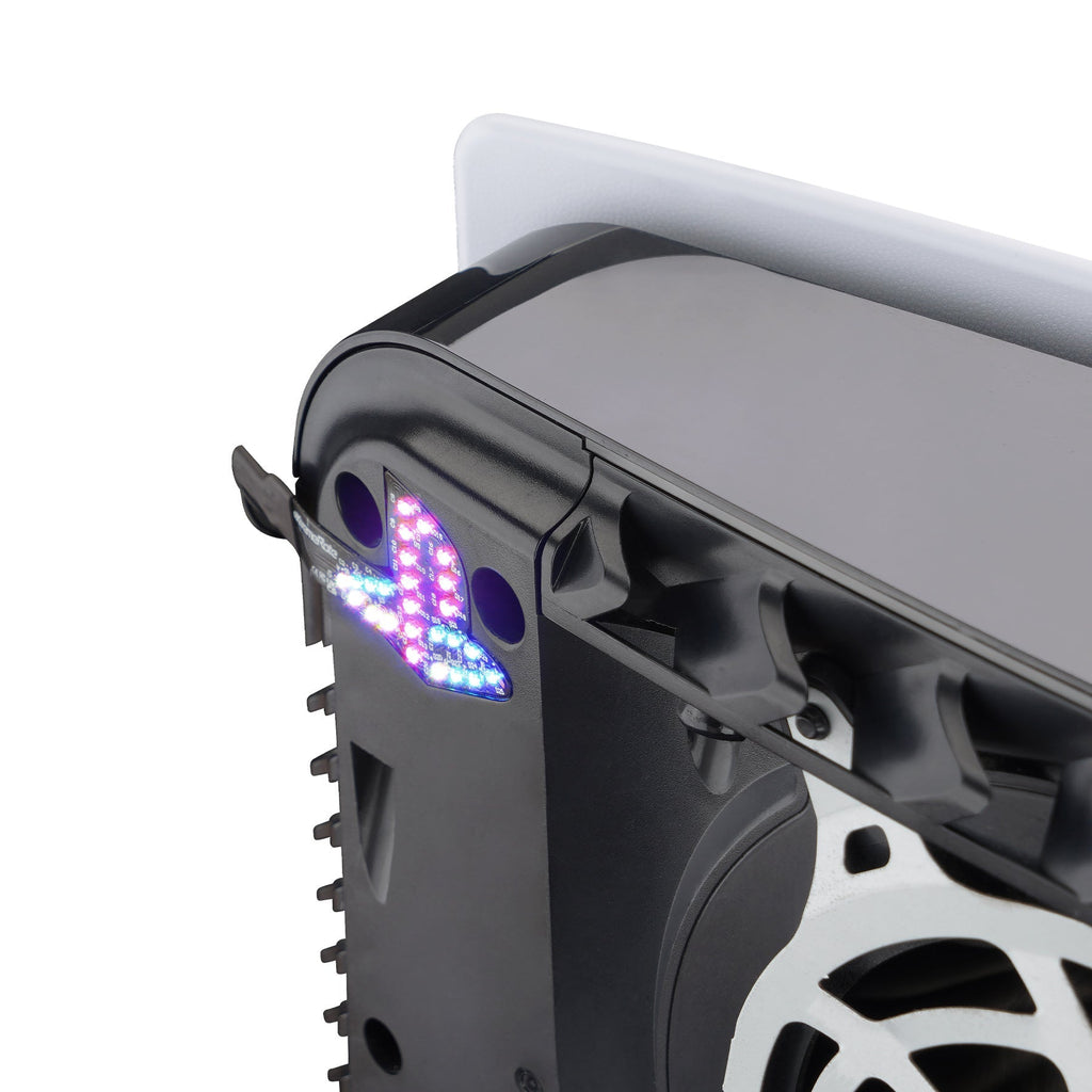 eXtremeRate RGB RAINBOW Logo LED Kit for PS5 Disc & Digital Edition Console (2020 CFI-1 Series) - 7 Colors 40 Effects eXtremeRate