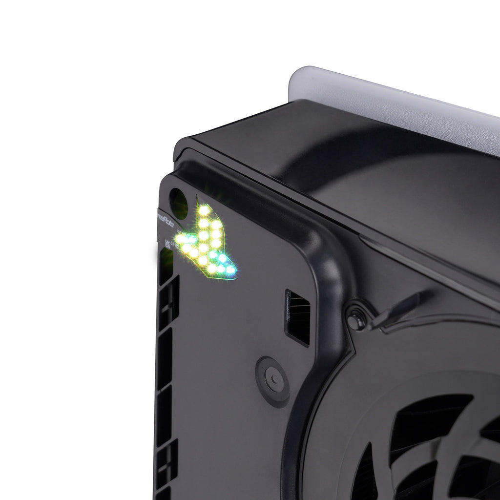 eXtremeRate RGB RAINBOW Logo LED Kit for PS5 Slim/Pro Disc & Digital Console - 7 Colors 40 Effects eXtremeRate