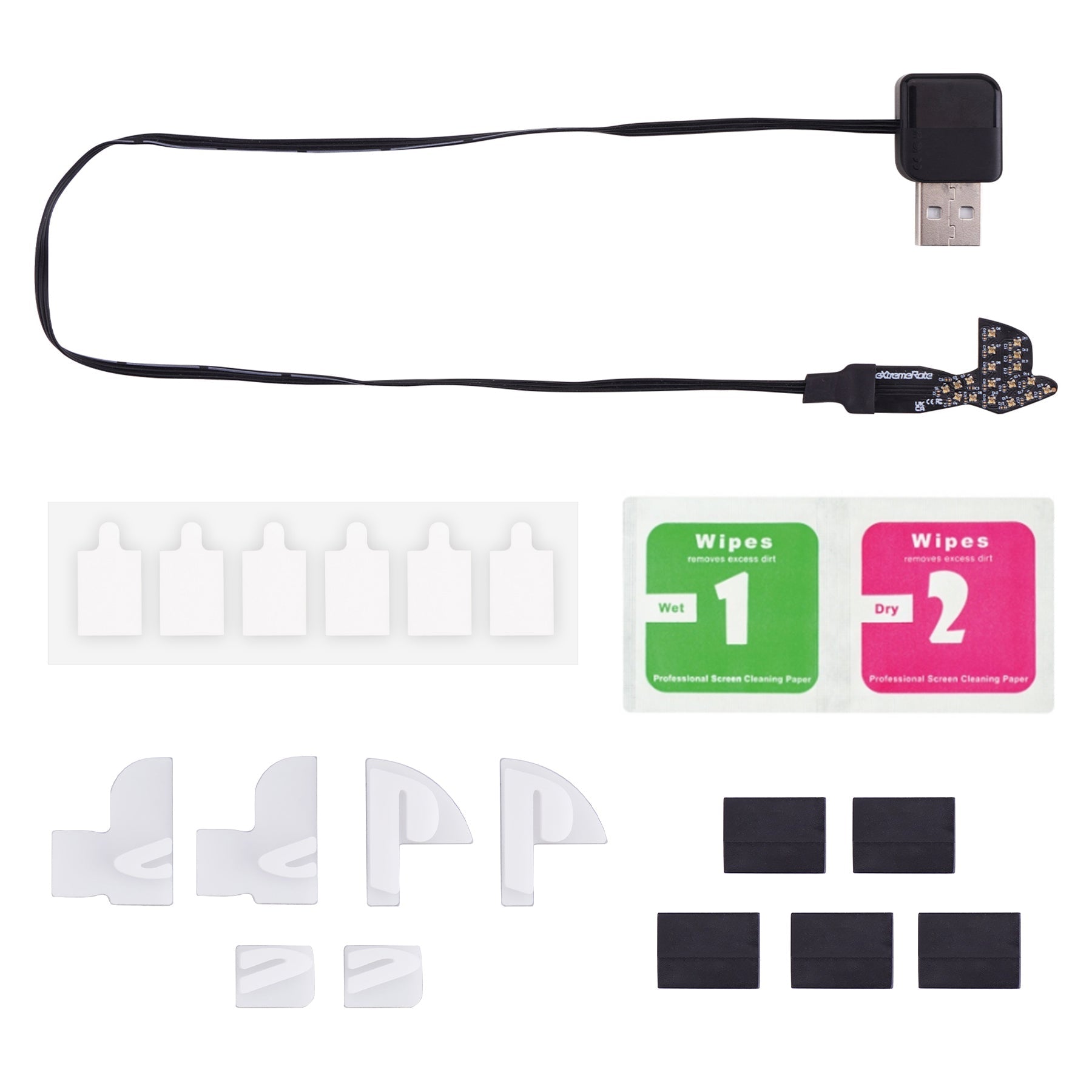 eXtremeRate RGB RAINBOW Logo LED Kit for PS5 Slim/Pro Disc & Digital Console - 7 Colors 40 Effects eXtremeRate