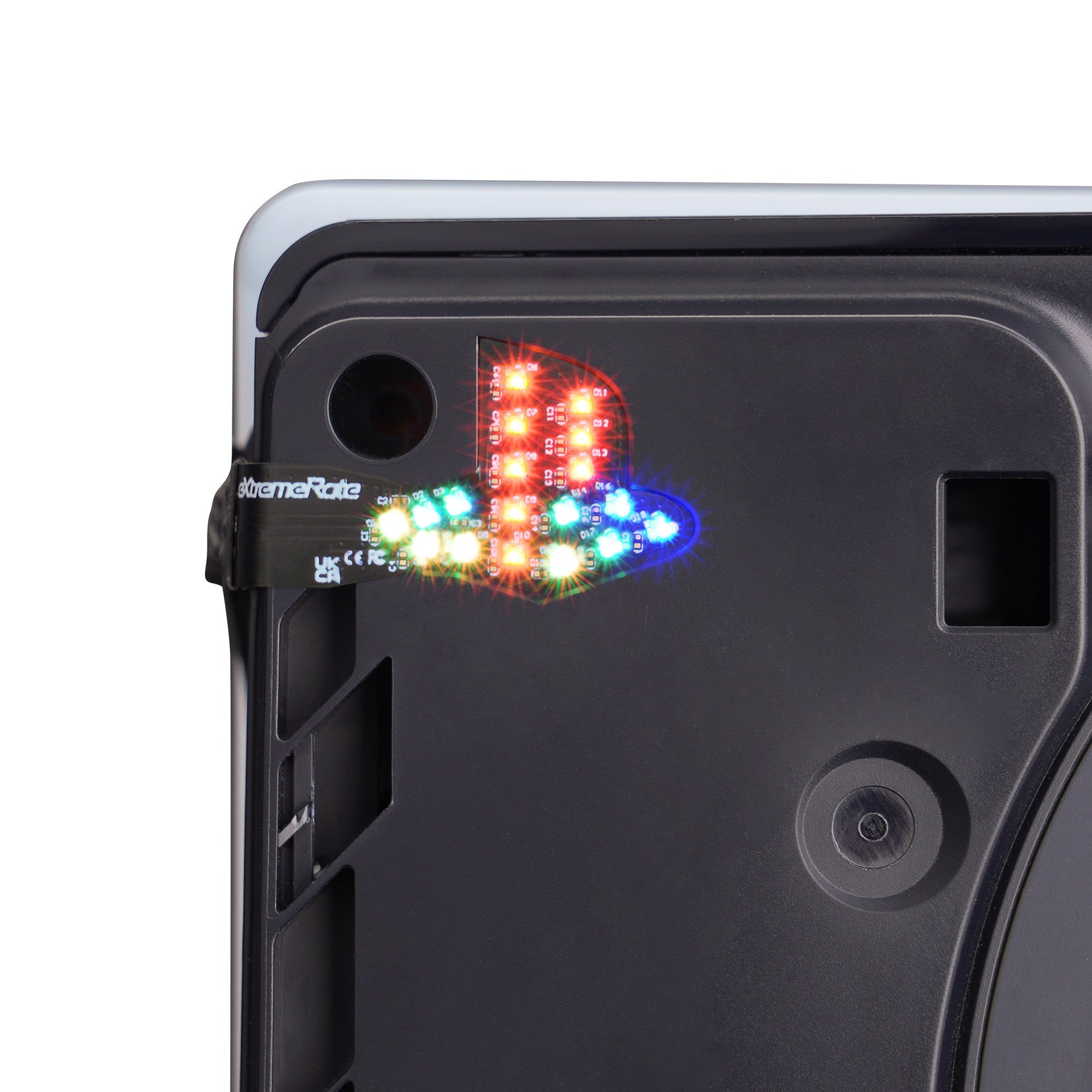 eXtremeRate RGB RAINBOW Logo LED Kit for PS5 Slim/Pro Disc & Digital Console - 7 Colors 40 Effects eXtremeRate