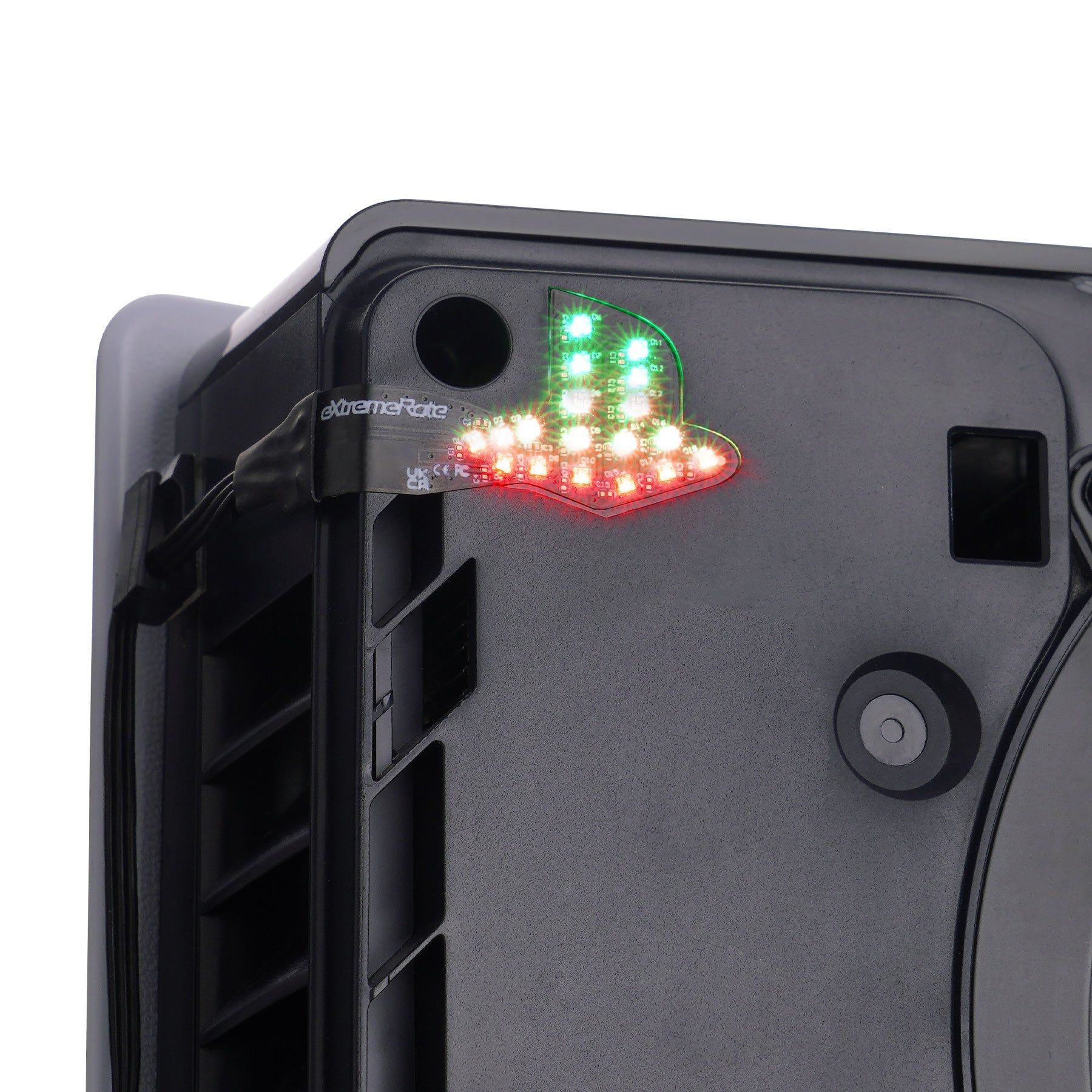 eXtremeRate RGB RAINBOW Logo LED Kit for PS5 Slim/Pro Disc & Digital Console - 7 Colors 40 Effects eXtremeRate