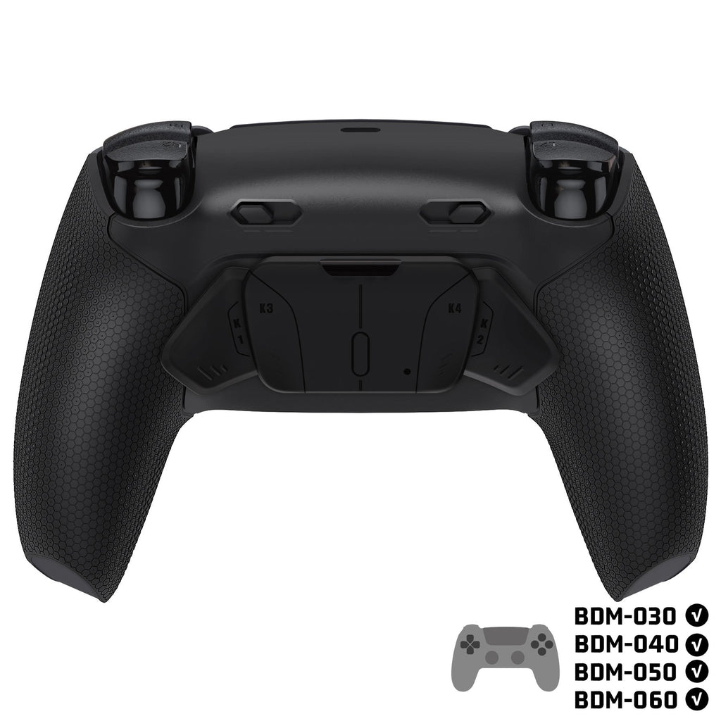 eXtremeRate RISE4 Plus MAX Back Paddles Kit with Clicky Trigger Stops & Rubberized Grip for PS5 Controller BDM-030/040/050/060 - Black eXtremeRate