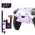 eXtremeRate RISE4 Plus MAX Back Paddles Kit with Clicky Trigger Stops & Rubberized Grip for PS5 Controller BDM-030/040/050/060 - White Black - White eXtremeRate