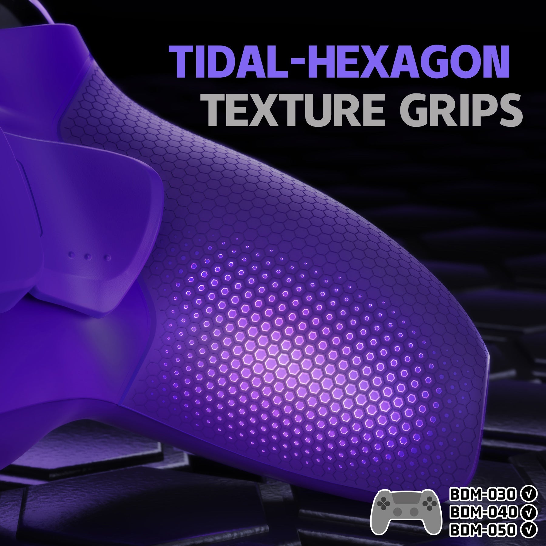 eXtremeRate RISE Plus MAX Back Paddles Kit with Clicky Trigger Stops & Rubberized Grip for PS5 Controller BDM-030/040/050 - Galactic Purple eXtremeRate