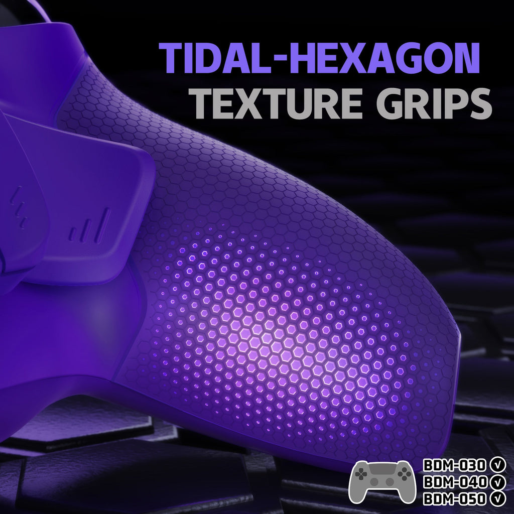 eXtremeRate RISE4 Plus MAX Back Paddles Kit with Clicky Trigger Stops & Rubberized Grip for PS5 Controller BDM-030/040/050 - Galactic Purple eXtremeRate