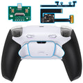 eXtremeRate RISE Plus MAX Back Paddles Kit with Clicky Trigger Stops & Rubberized Grip for PS5 Controller BDM-010/020 - White Black - White eXtremeRate