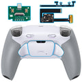 eXtremeRate RISE Plus MAX Back Paddles Kit with Clicky Trigger Stops & Rubberized Grip for PS5 Controller BDM-010/020 - White Gray eXtremeRate