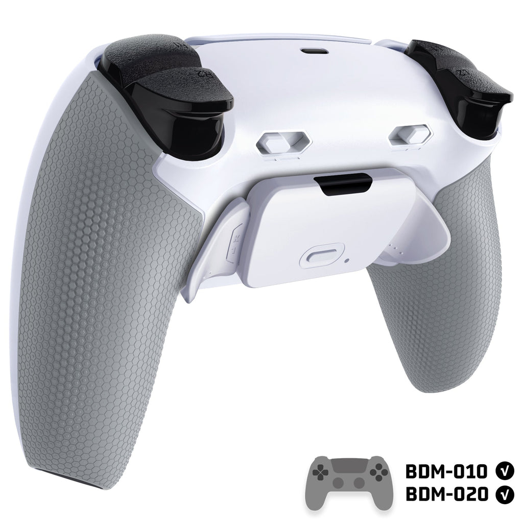 eXtremeRate RISE Plus MAX Back Paddles Kit with Clicky Trigger Stops & Rubberized Grip for PS5 Controller BDM-010/020 - White Gray eXtremeRate