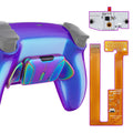 eXtremeRate Rainbow Aura Blue & Purple Real Metal Buttons (RMB) Version RISE4 Remap Kit for PS5 Controller BDM-030/040/050 - Chameleon Purple Blue eXtremeRate