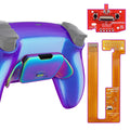 eXtremeRate Rainbow Aura Blue & Purple Real Metal Buttons (RMB) Version RISE Remap Kit for PS5 Controller BDM-030/040/050 - Chameleon Purple Blue eXtremeRate