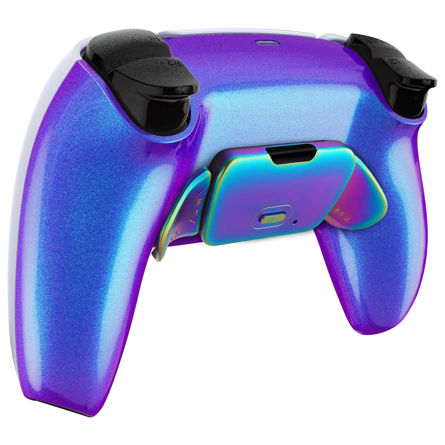 eXtremeRate Rainbow Aura Blue & Purple Real Metal Buttons (RMB) Version RISE Remap Kit for PS5 Controller BDM-030/040/050 - Chameleon Purple Blue eXtremeRate