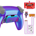 eXtremeRate Rainbow Aura Blue & Purple Real Metal Buttons (RMB) Version RISE V3 Remap Kit for PS5 Controller BDM-030/040/050 - Chameleon Purple Blue eXtremeRate