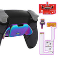 eXtremeRate Rainbow Aura Blue & Purple Real Metal Buttons (RMB) Version RISE V3 Remap Kit for PS5 Controller BDM-030/040/050 - Rubberized Black eXtremeRate