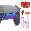 eXtremeRate Rainbow Aura Blue & Purple Real Metal Buttons (RMB) Version RISE V3 Remap Kit for PS5 Controller BDM-030/040/050 - Rubberized New Hope Gray & Classic Gray eXtremeRate