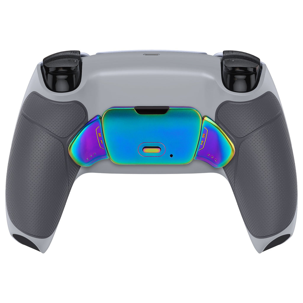 eXtremeRate Rainbow Aura Blue & Purple Real Metal Buttons (RMB) Version RISE V3 Remap Kit for PS5 Controller BDM-030/040/050 - Rubberized New Hope Gray & Classic Gray eXtremeRate