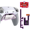 eXtremeRate Real Metal Buttons (RMB) Version RISE Plus MAX Back Paddles Kit with Clicky Trigger Stops & Rubberized Grip for PS5 Controller BDM-030/040/050 - White Gray - Silver eXtremeRate