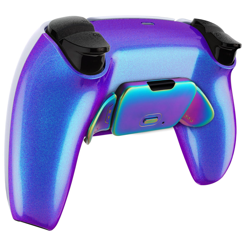 eXtremeRate Rainbow Aura Blue & Purple Real Metal Buttons (RMB) Version RISE 2.0 Remap Kit for PS5 Controller BDM-010/020 - Chameleon Purple Blue eXtremeRate