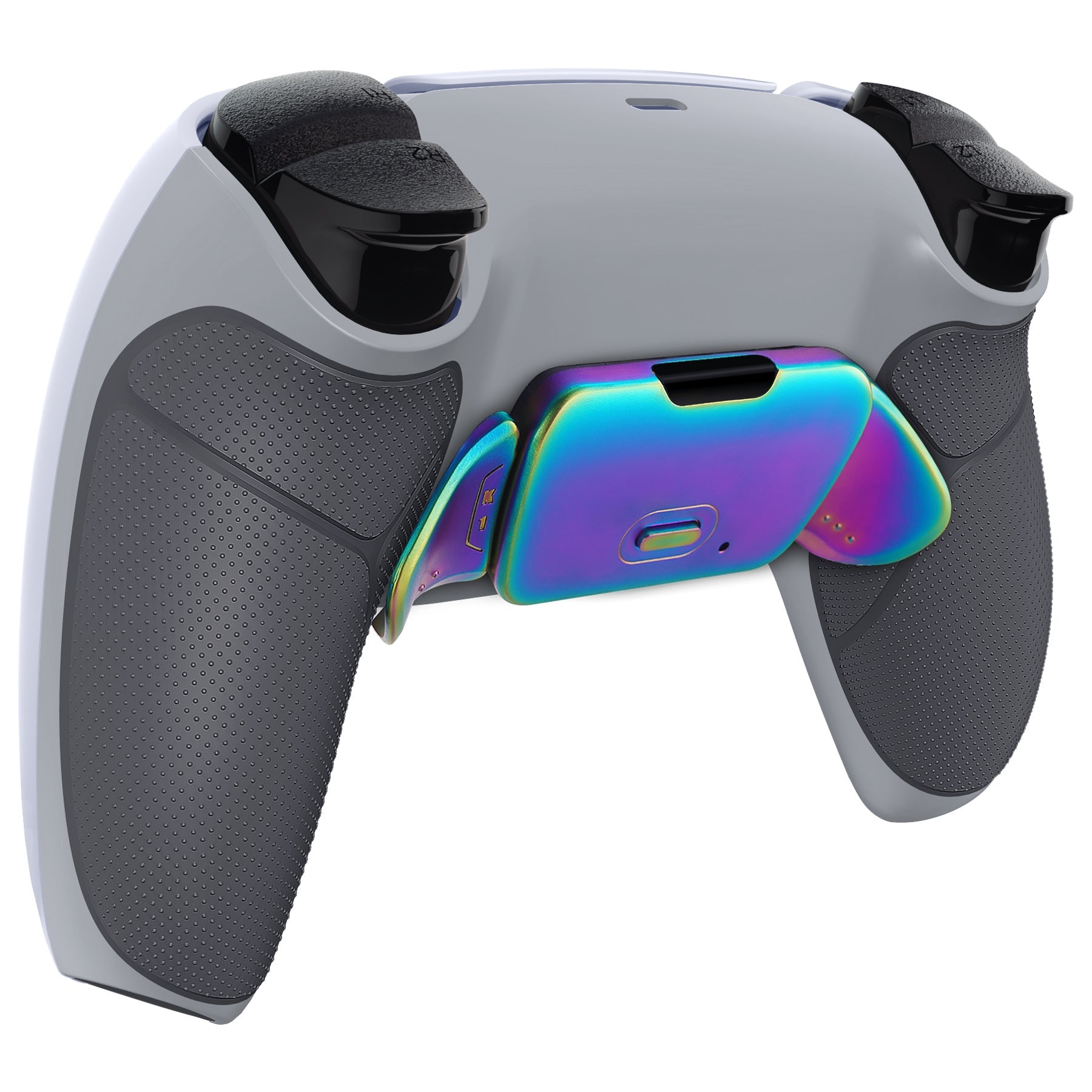 eXtremeRate Rainbow Aura Blue & Purple Real Metal Buttons (RMB) Version RISE 2.0 Remap Kit for PS5 Controller BDM-010/020 - Rubberized New Hope Gray & Classic Gray eXtremeRate