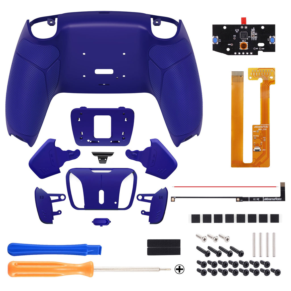 eXtremeRate Remappable RISE4 Remap Kit for PS5 Controller BDM-030/040/050 - Rubberized Cobalt Blue eXtremeRate