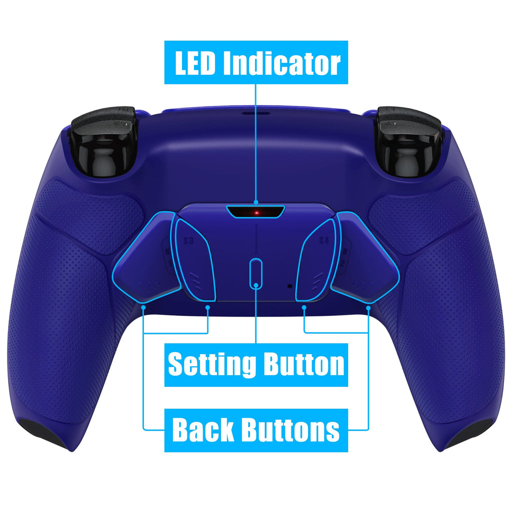 eXtremeRate Remappable RISE4 Remap Kit for PS5 Controller BDM-030/040/050 - Rubberized Cobalt Blue eXtremeRate