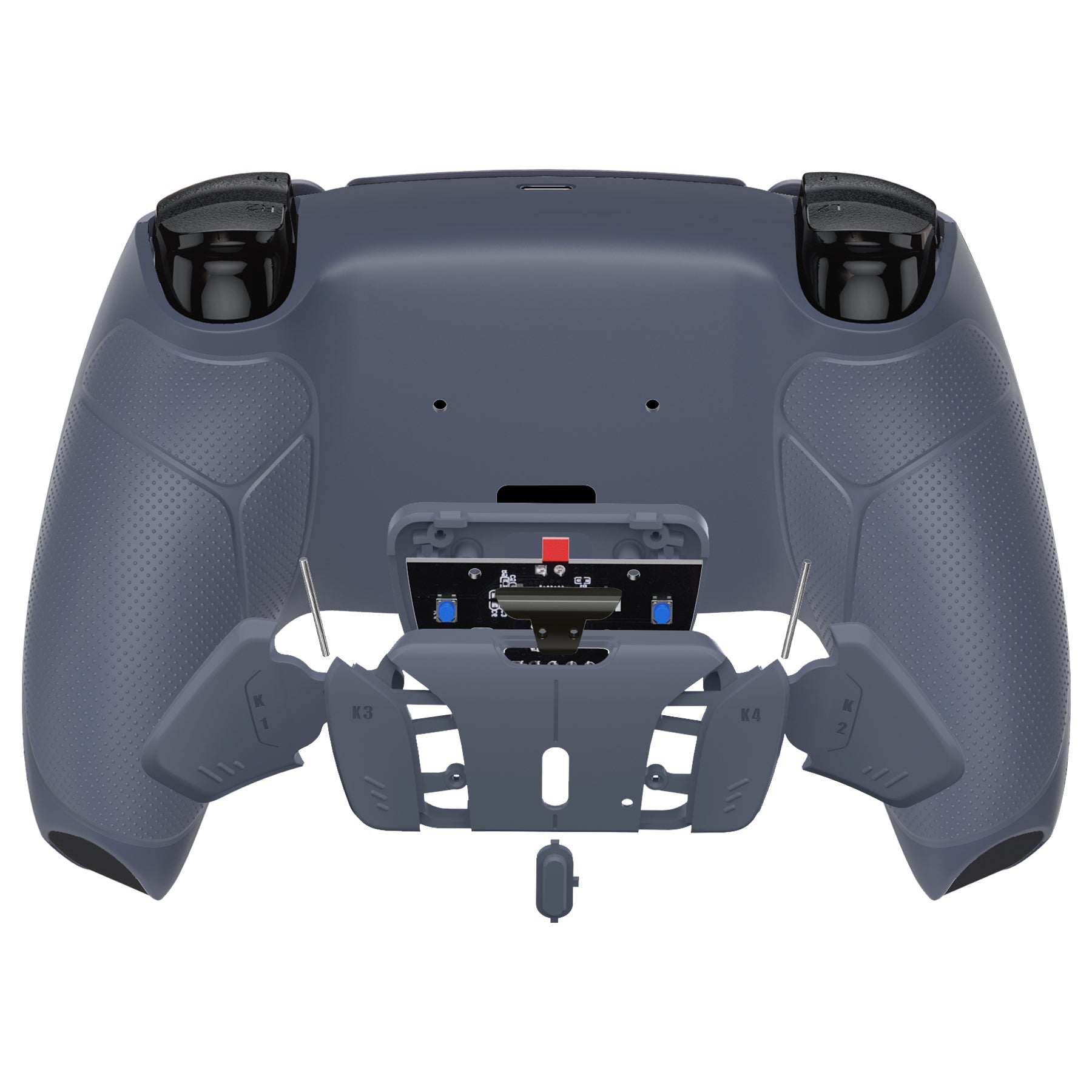 eXtremeRate Remappable RISE4 Remap Kit for PS5 Controller BDM-010/020 - Rubberized Sterling Silver eXtremeRate