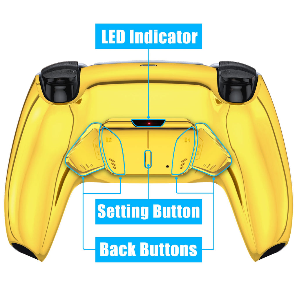 eXtremeRate Remappable RISE4 V3 Remap Kit for PS5 Controller BDM-030/040/050 - Chrome Gold eXtremeRate