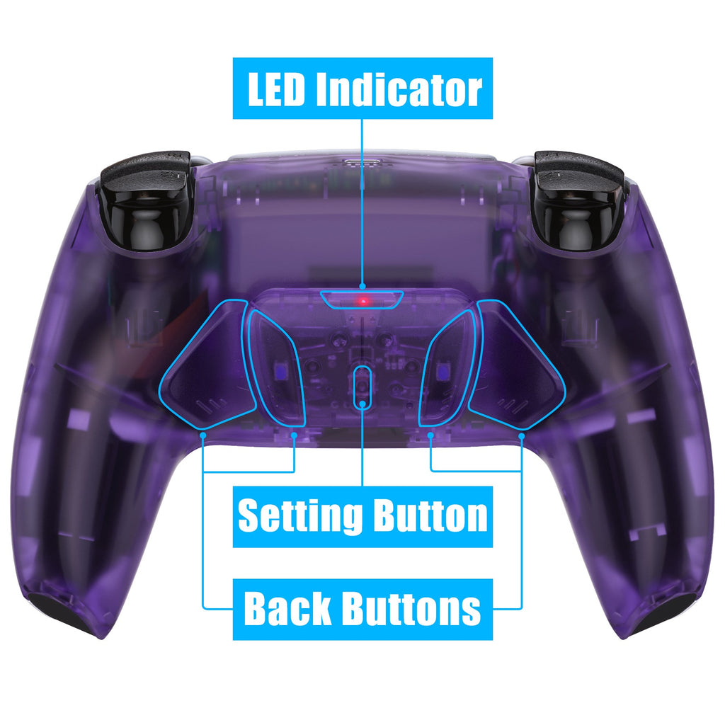eXtremeRate Remappable RISE4 V3 Remap Kit for PS5 Controller BDM-030/040/050 - Clear Atomic Purple eXtremeRate