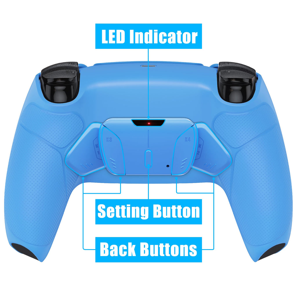 eXtremeRate Remappable RISE4 V3 Remap Kit for PS5 Controller BDM-030/040/050 - Rubberized Starlight Blue eXtremeRate