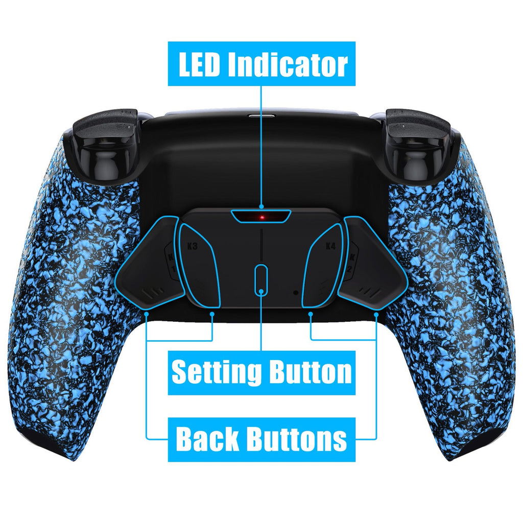 eXtremeRate Remappable RISE4 V3 Remap Kit for PS5 Controller BDM-030/040/050 - Textured Blue eXtremeRate