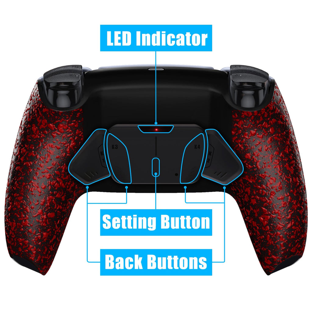 eXtremeRate Remappable RISE4 V3 Remap Kit for PS5 Controller BDM-030/040/050 - Textured Red eXtremeRate