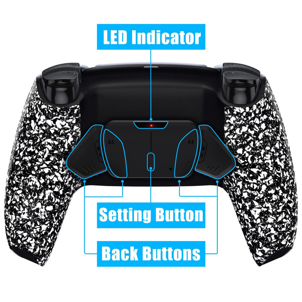 eXtremeRate Remappable RISE4 V3 Remap Kit for PS5 Controller BDM-030/040/050 - Textured White eXtremeRate