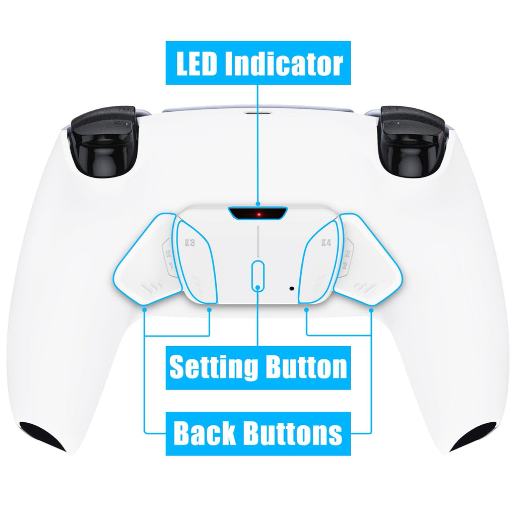 eXtremeRate Remappable RISE4 V3 Remap Kit for PS5 Controller BDM-030/040/050 - White eXtremeRate
