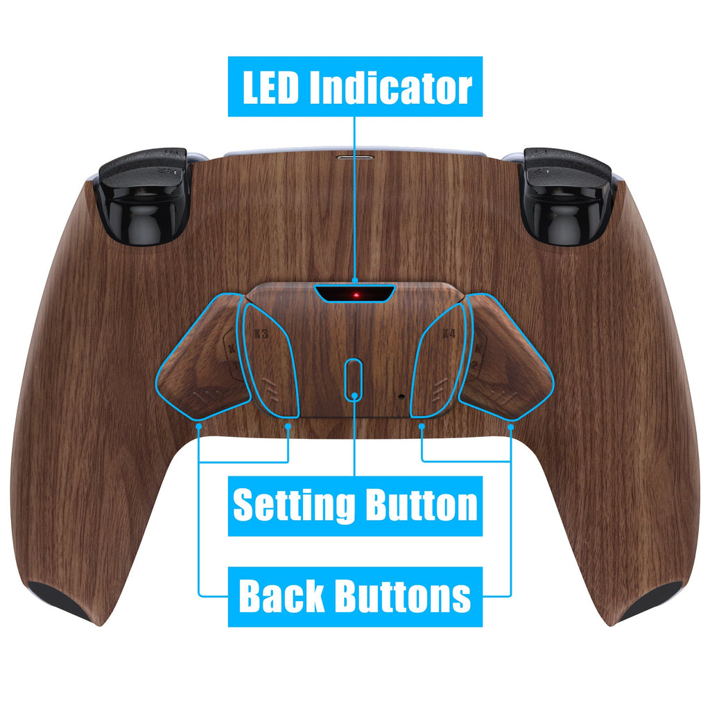 eXtremeRate Remappable RISE4 V3 Remap Kit for PS5 Controller BDM-030/040/050 - Wood Grain eXtremeRate