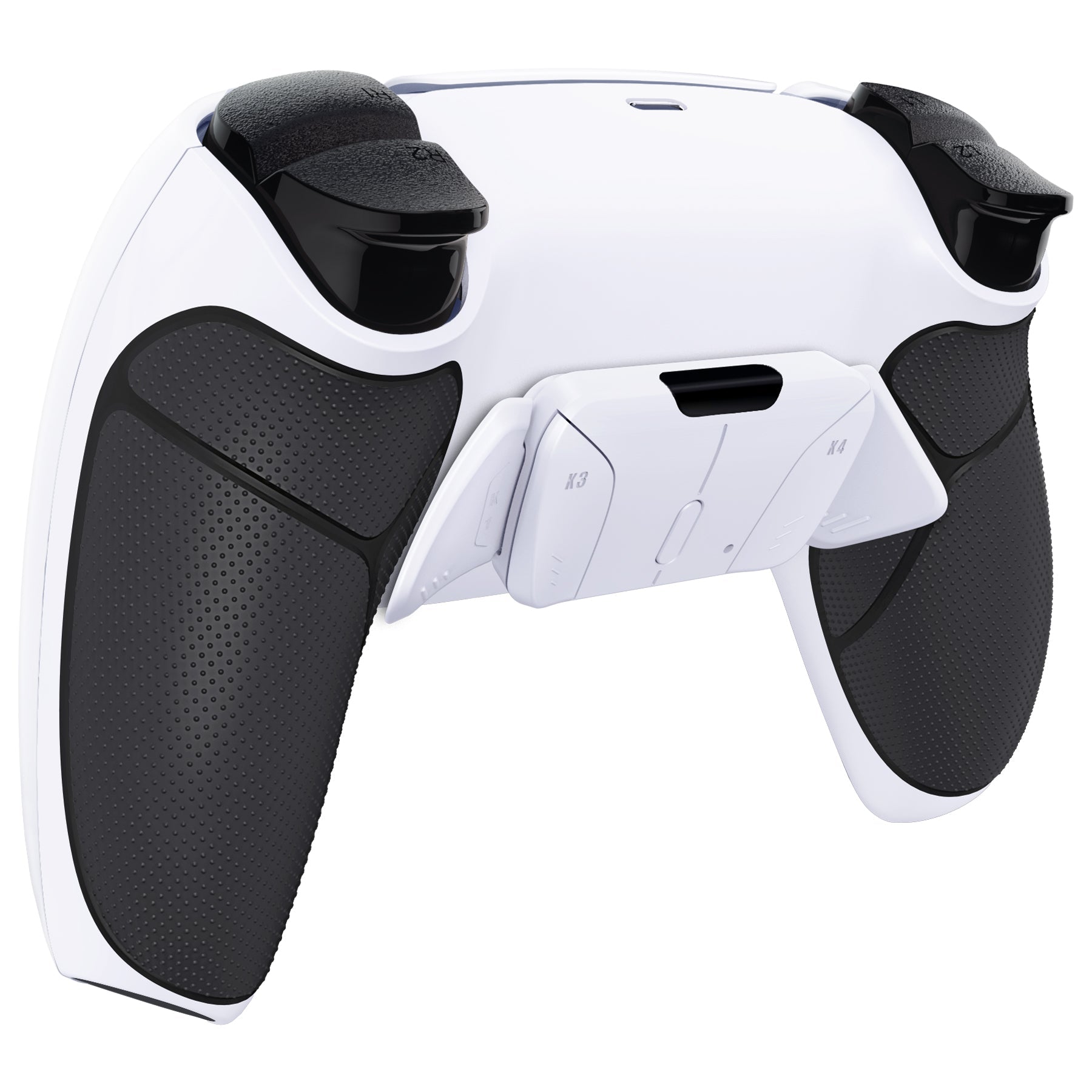 eXtremeRate Remappable RISE4 V4 Remap Kit for PS5 Controller BDM-030/040/050/060 - Rubberized White Black- White eXtremeRate