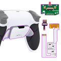 eXtremeRate Remappable RISE V3 Remap Kit for PS5 Controller BDM-030/040/050 - Rubberized Black Grip with White Back Paddles eXtremeRate