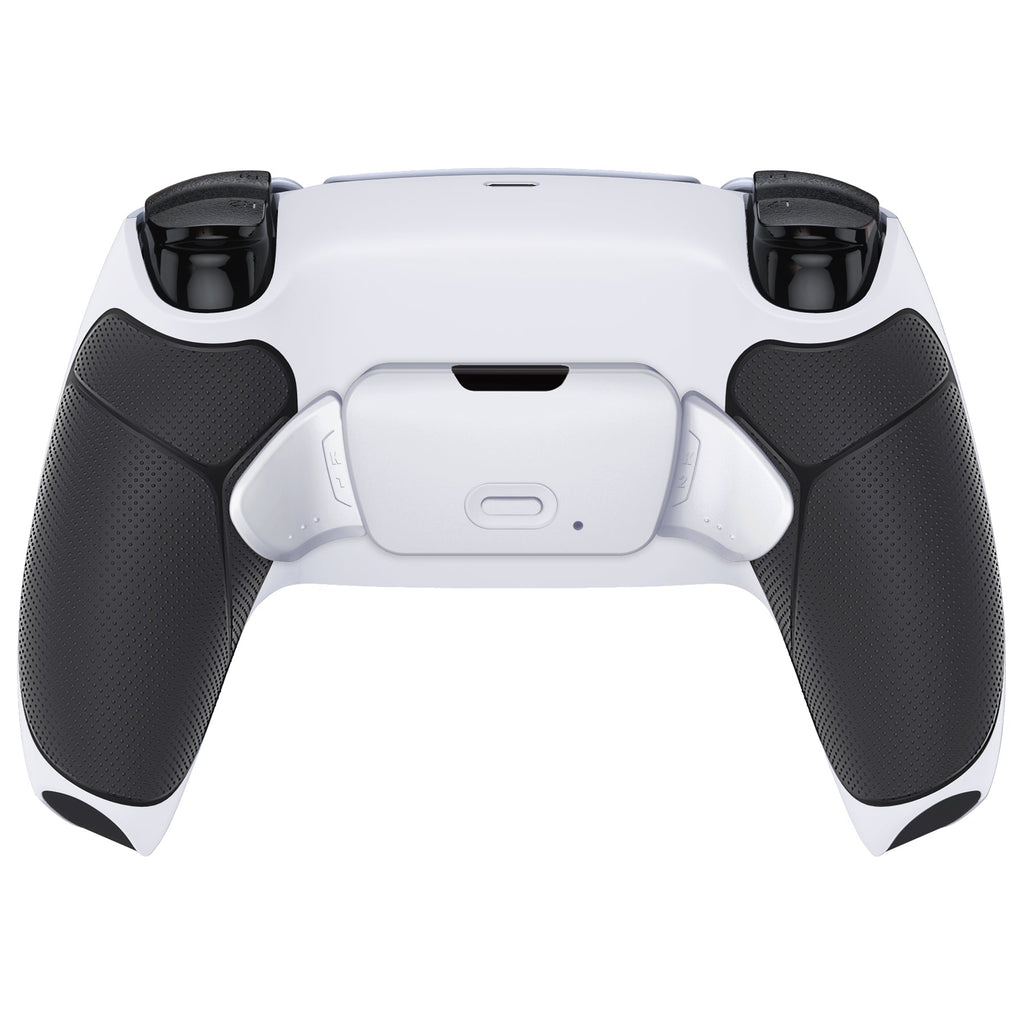 eXtremeRate Remappable RISE V3 Remap Kit for PS5 Controller BDM-030/040/050 - Rubberized Black Grip with White Back Paddles eXtremeRate