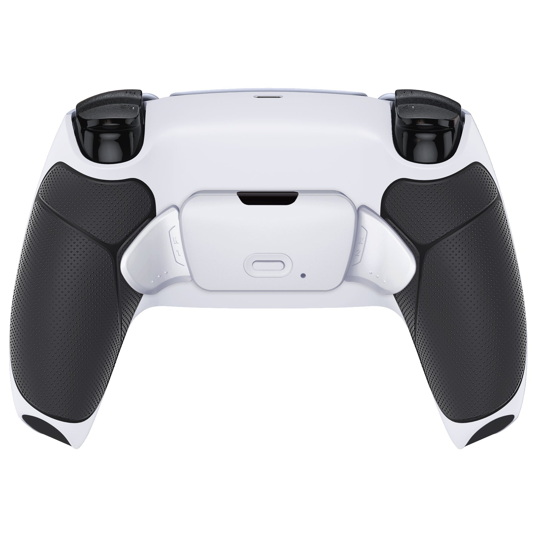 eXtremeRate Remappable RISE V3 Remap Kit for PS5 Controller BDM-030/040/050 - Rubberized Black Grip with White Back Paddles eXtremeRate
