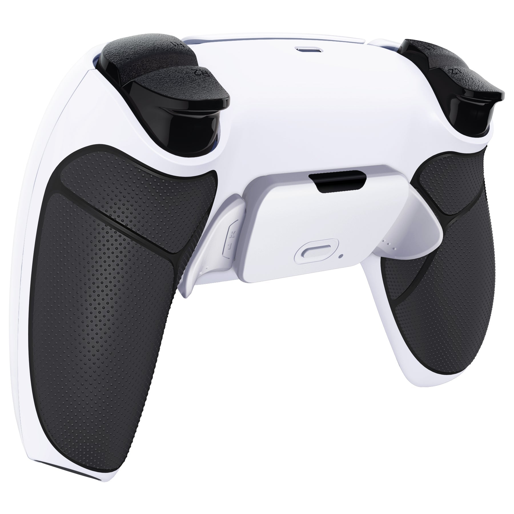 eXtremeRate Remappable RISE V3 Remap Kit for PS5 Controller BDM-030/040/050 - Rubberized Black Grip with White Back Paddles eXtremeRate