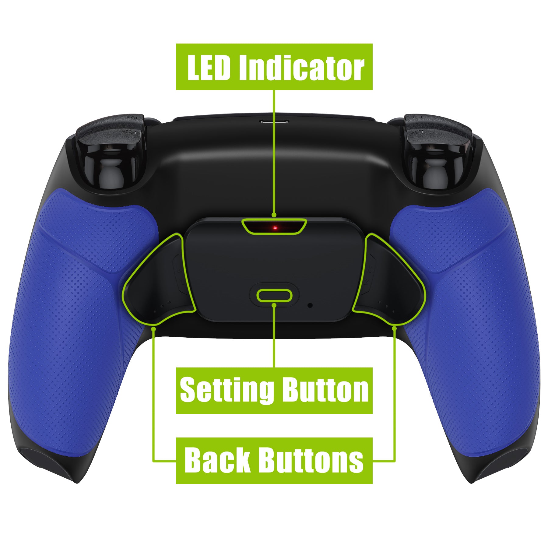 eXtremeRate Remappable RISE V3 Remap Kit for PS5 Controller BDM-030/040/050 - Rubberized Blue eXtremeRate